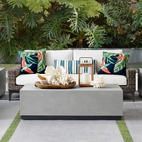 Lucca Concrete Outdoor Rectangle Coffee Table