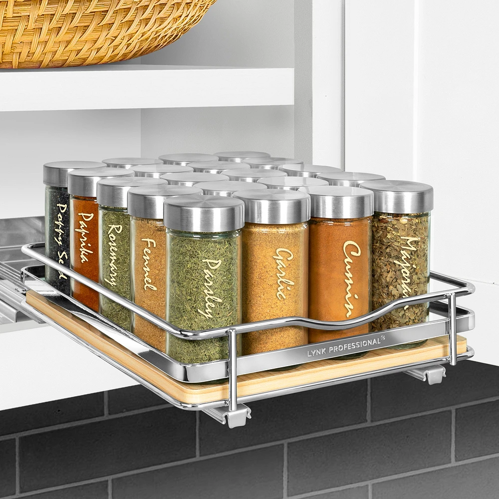 Lynk Spice Rack Wood Floor