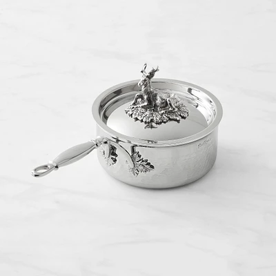 Ruffoni Opus Prima Stainless-Steel Saucepan with Stag Knob, 1 1/2-Qt.