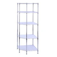 Chrome Corner Shelf Unit