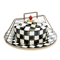 MacKenzie-Childs Courtly Check Cake Carrier