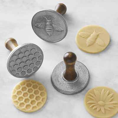 Nordic Ware Cast Aluminum Honey Bee Cookie Stamps, Set of 3