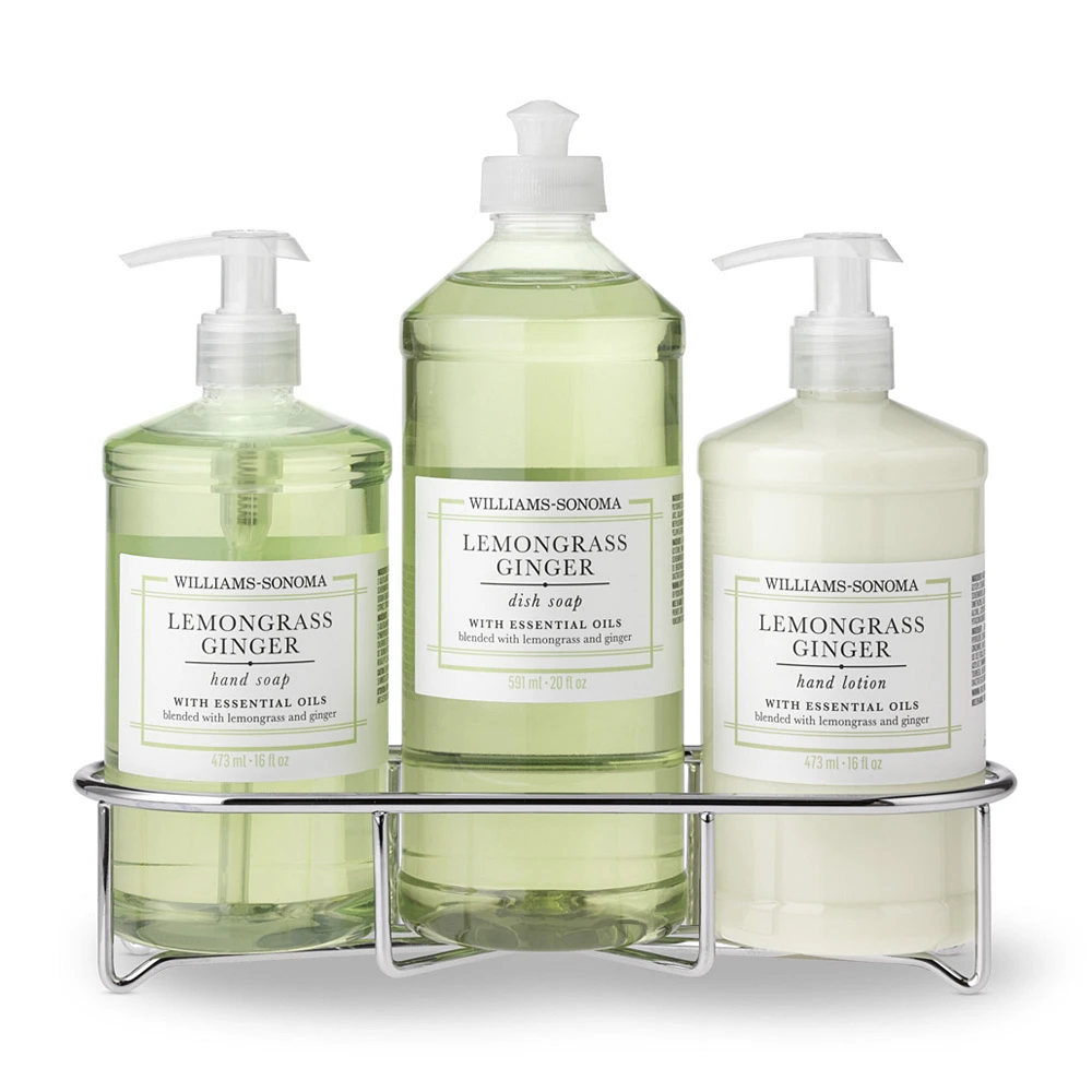 Williams Sonoma Lemongrass Ginger Hand Soap & Lotion 4-Piece Kitchen Set