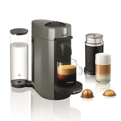Nespresso VertuoPlus Coffee Maker & Espresso Machine with Aeroccino Milk Frother By De'Longhi