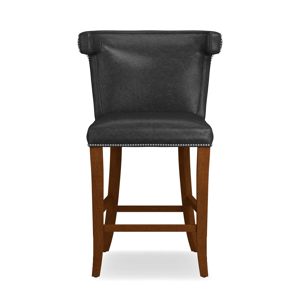 OPEN BOX: Regency Leather Counter & Bar Stool