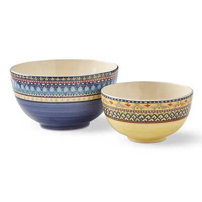 Williams Sonoma Sicily Ceramic Mixing Bowls, Set of 2