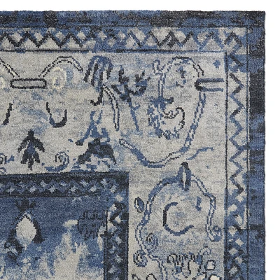 Lapis Hand Knotted Rug Swatch
