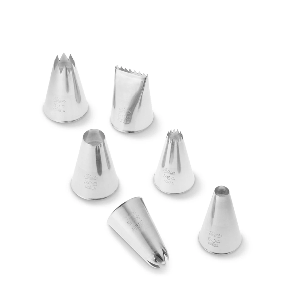 Ateco Pastry Tips, Set of 6