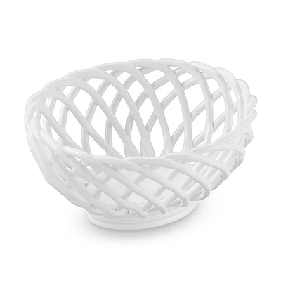 Ceramic Woven Bread Basket