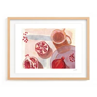 Pomegranate Flatlay Study Limited Edition Kitchen Art by Minted