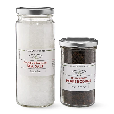 Coarse Brazilian Sea Salt & Tellicherry Peppercorns