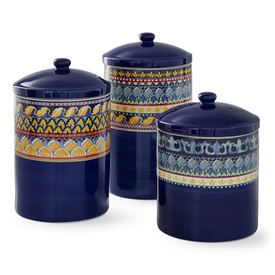Sicily Ceramic Canisters, Set of 3
