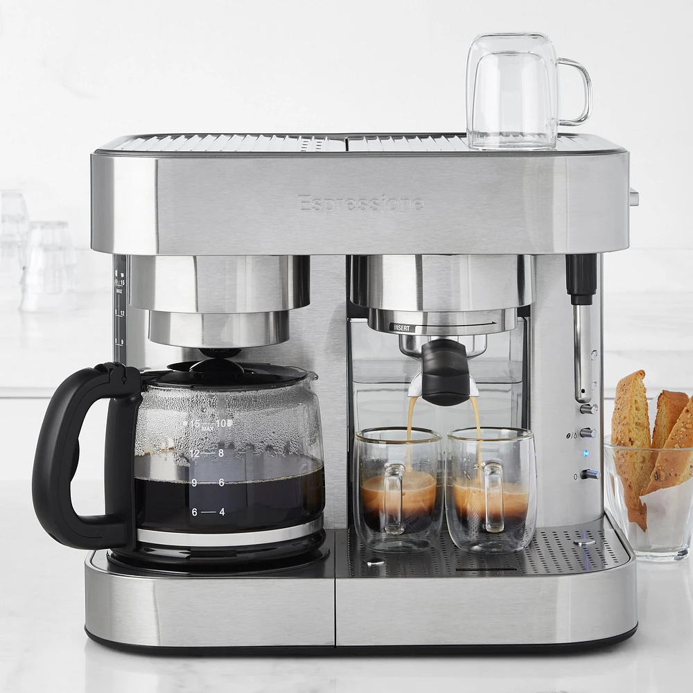 Espressione Stainless Steel Combination Espresso Machine & 10-Cup Drip Coffee Maker