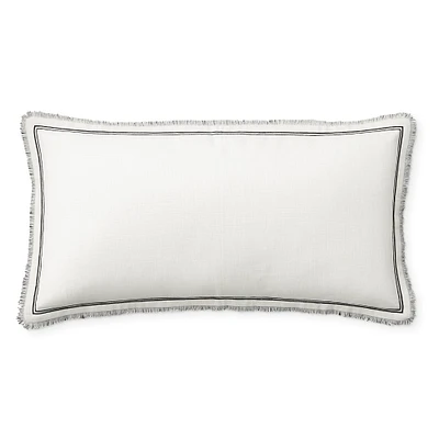 Raw Edge Reversible Linen Pillow Cover