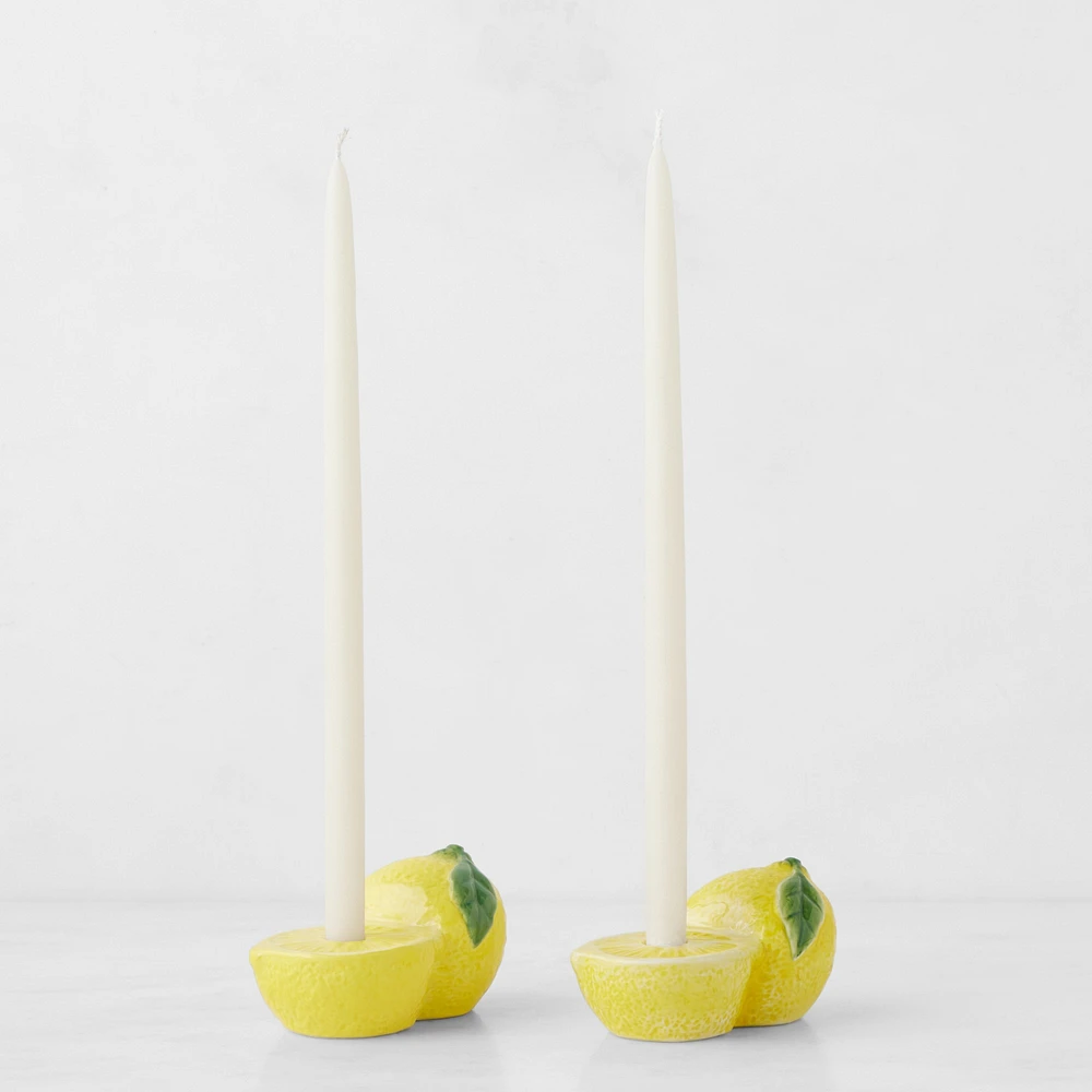 Limone Tiny Taper Holders, Set of 2