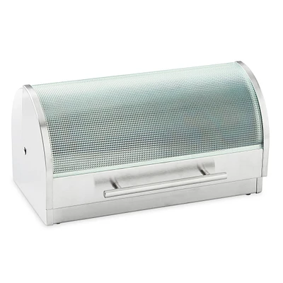 Stainless Steel and Glass Bread Box