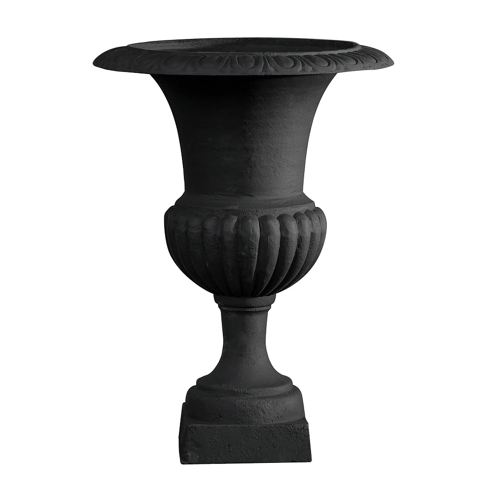 Tall Wickford Urn in Matte Black