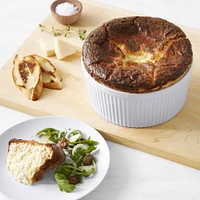 Fresh Cheese Soufflé in Glass Ramekin, Serves 12