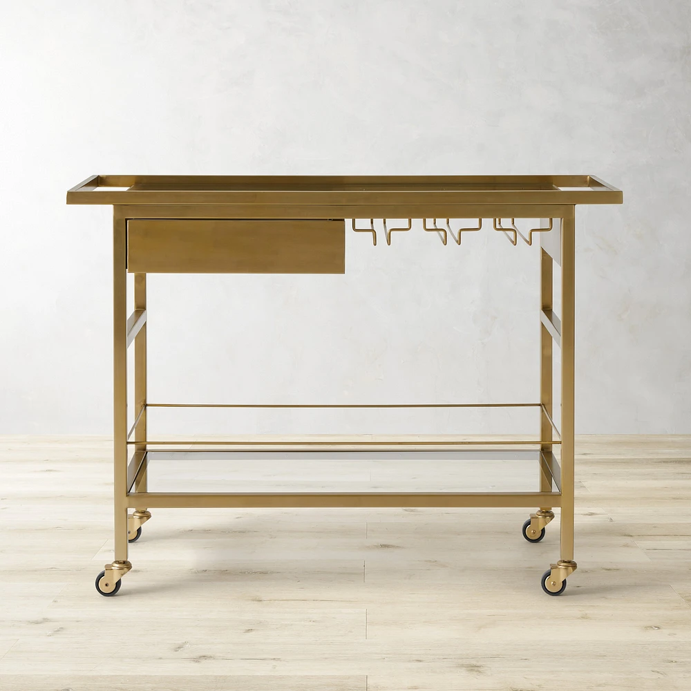 Billy Reid Metal Bar Cart (42")