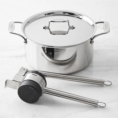 All-Clad D5® Stainless-Steel Stock Pot and Potato Ricer Set, 8-Qt.