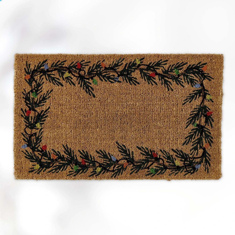 Williams Sonoma Evergreen Garland Doormat