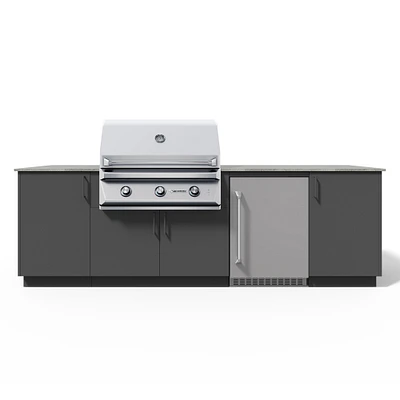 Urban Bonfire Outdoor Kitchen x Twin Eagles 36” Grill and Fridge
