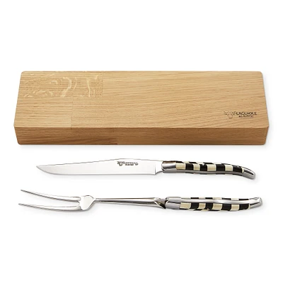 Laguiole en Aubrac Ebony Carving Knives, Set of 2