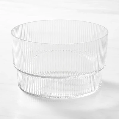 Optic Glass Serving Bowls