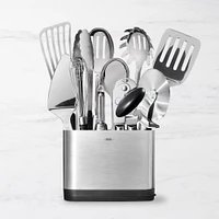 OXO Stainless-Steel Utensils with Utensil Holder, Set of 15