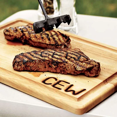Williams Sonoma Monogrammed Steak Brand & Cutting Carving Board