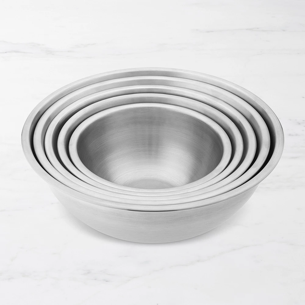 Stainless-Steel Nesting Mixing Bowls, Set of 5