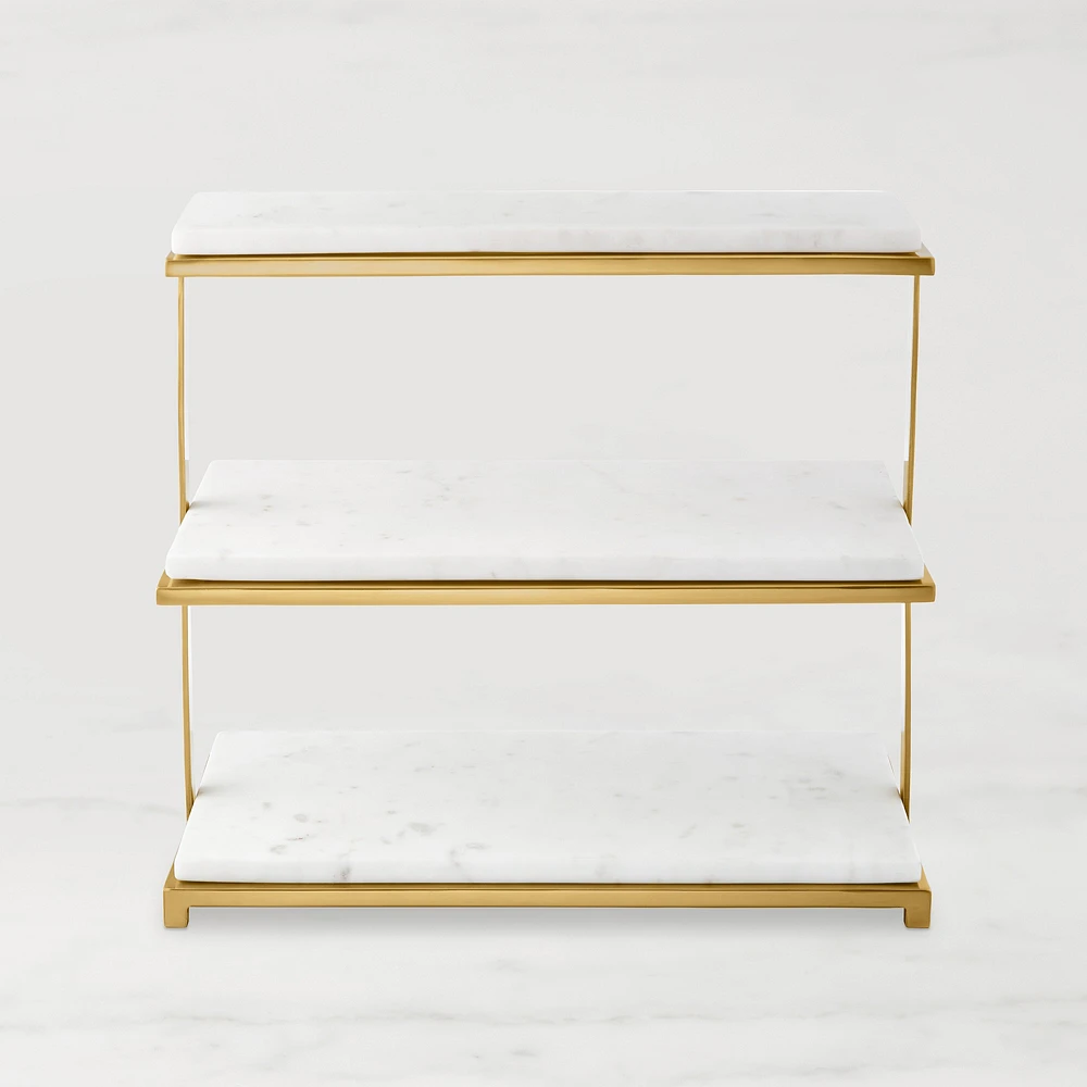 Marble & Brass 3-Tiered Stand