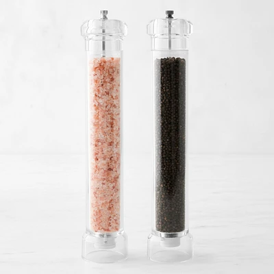 Williams Sonoma Pink Himalayan Salt & Black Peppercorn Tall Grinder