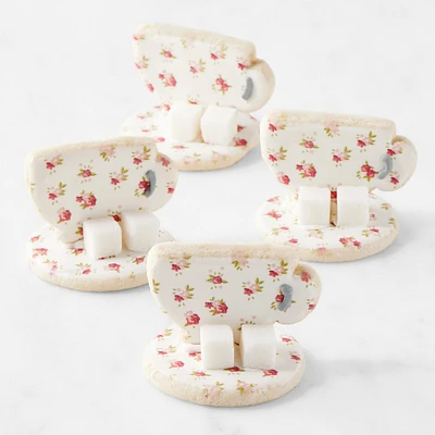 Standing Teacup Cookies, Set of 4