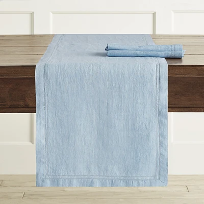 Linen Double Hemstitch Table Runner