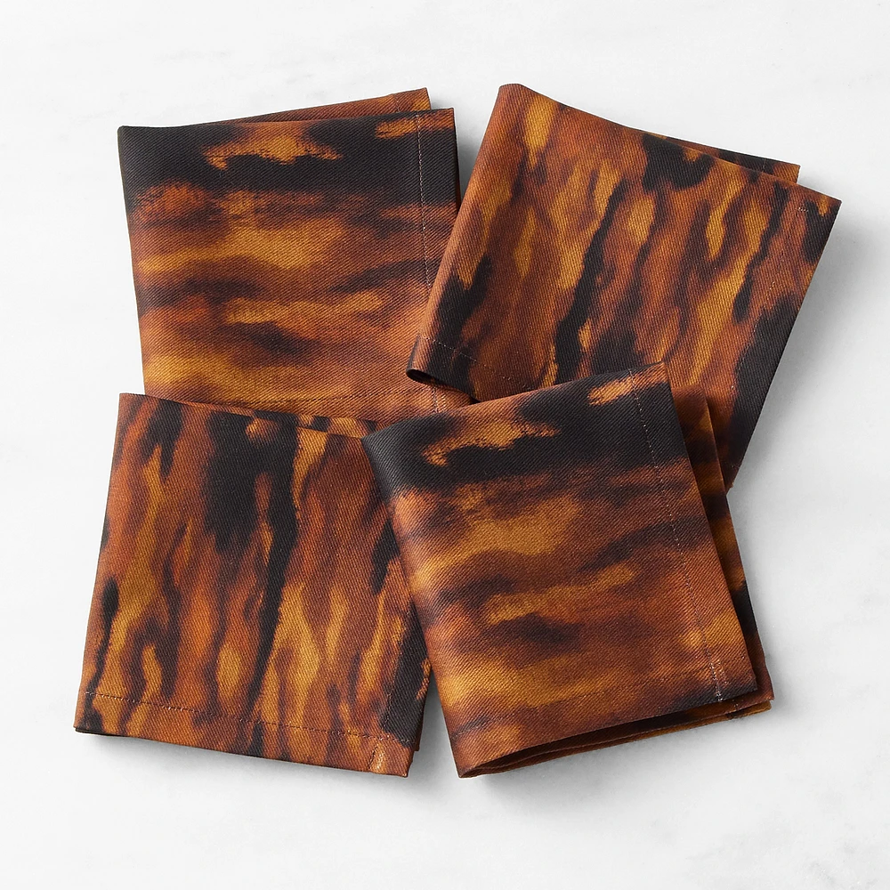 Marlo Thomas Tortoise Shell Cocktails Napkins, Set of 4