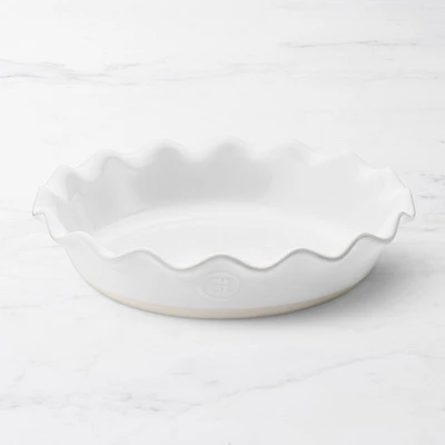 Emile Henry French Ceramic Artisan Ruffled Pie Dish