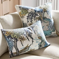 Scalamandré Sea Of Trees Embroidered Pillow