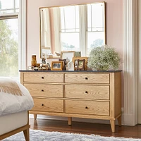 Francisco Wood and Stone 6-Drawer Dresser