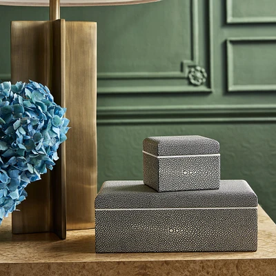 Faux Shagreen Box