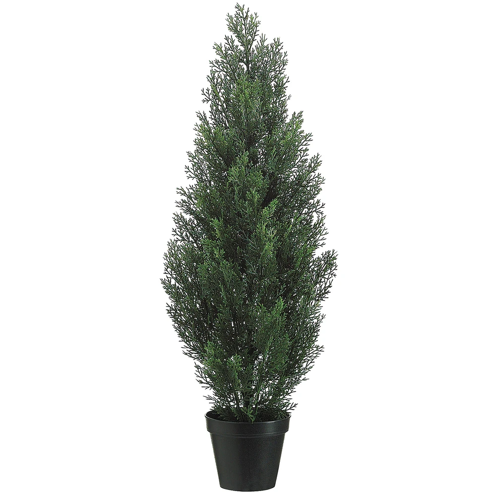 Faux Cedar Topiary Plastic Pot