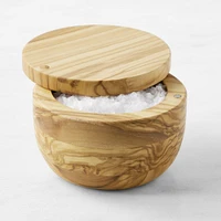 Williams Sonoma Olivewood Salt Cellar