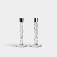 Orrefors Carat Candlestick, Set of 2