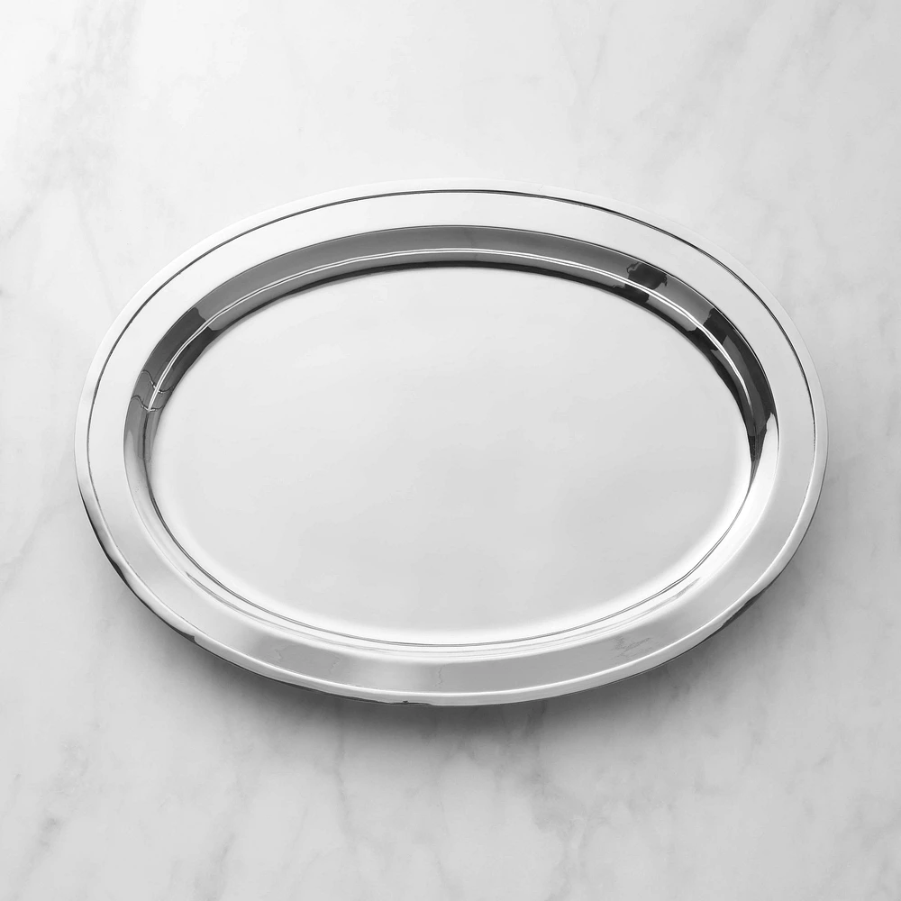 OPEN BOX: Silver Oval Tray