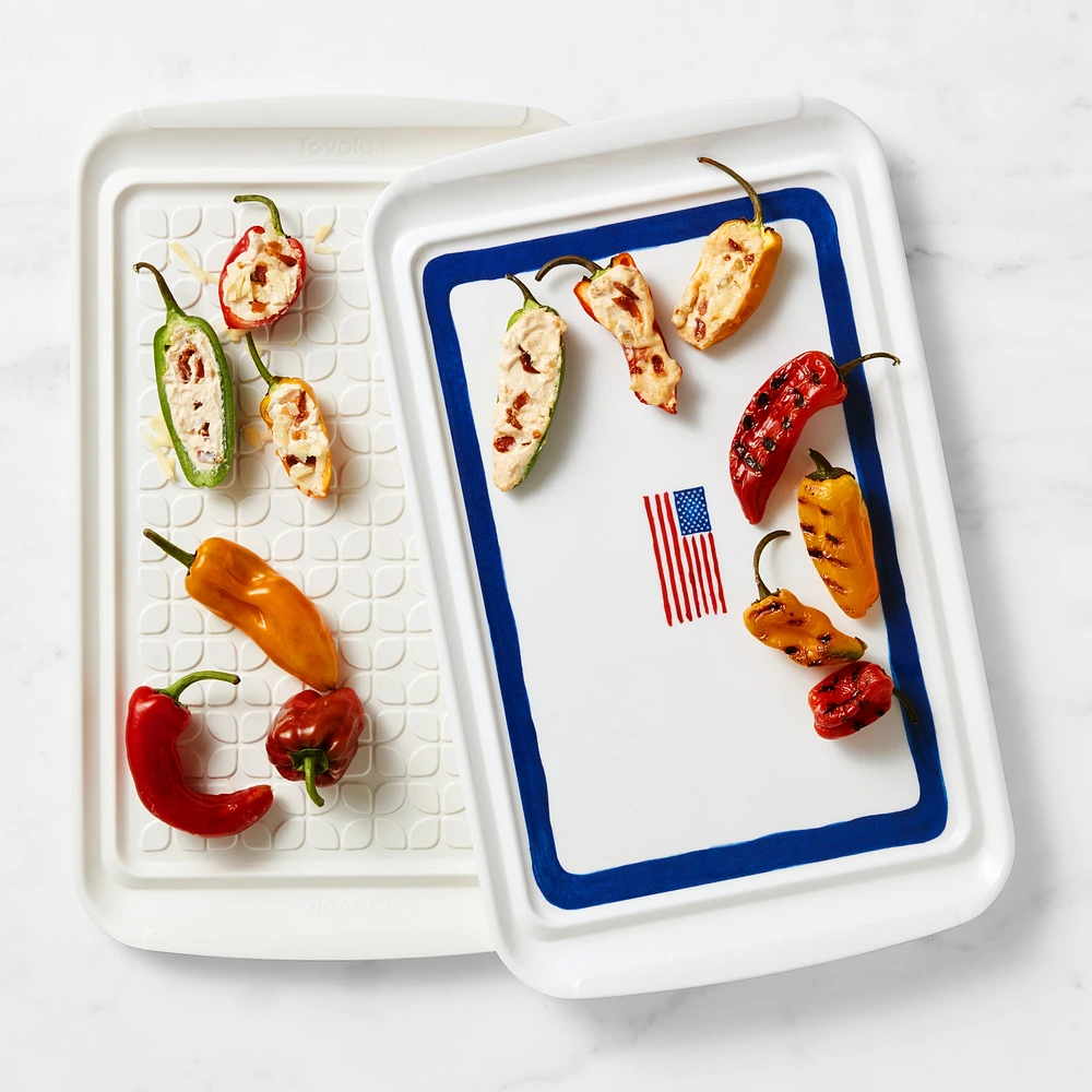 Williams Sonoma American Flag Grill Prep Trays