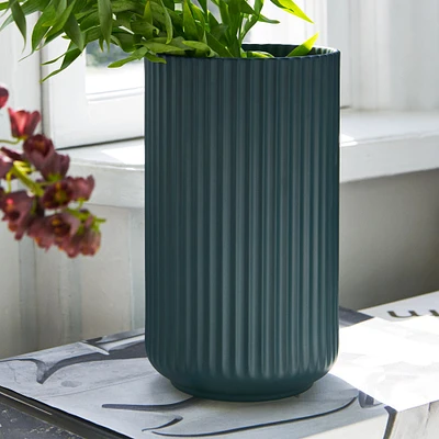 Lyngby Copenhagen Porcelain Vase, Green