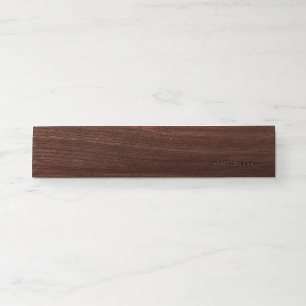 Williams Sonoma Walnut Wooden Magnetic Knife Rack