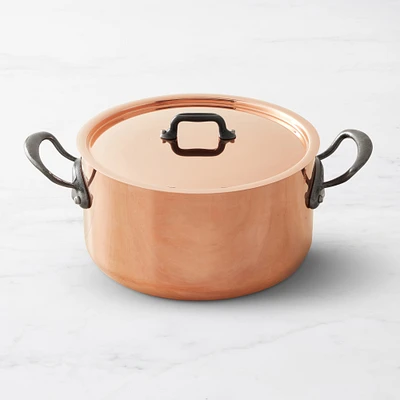 Mauviel Copper M'200 CI Stew Pan Stock Pot, 5-Qt.