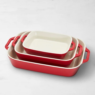 Staub Stoneware Rectangular Baking Dishes, Set of 3