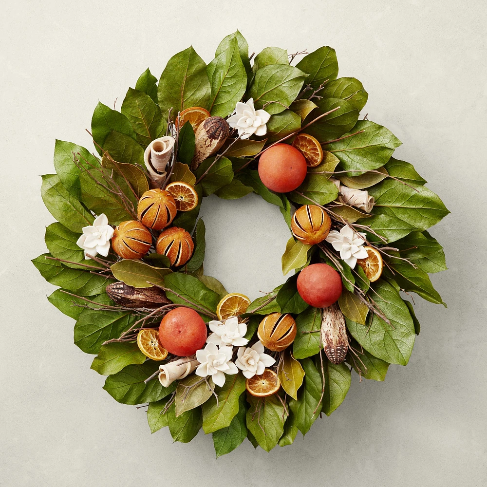 Meyer Lemon Live Wreath, 21"